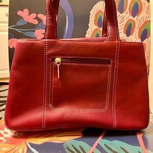 Sonoma Burgundy Leather Satchel